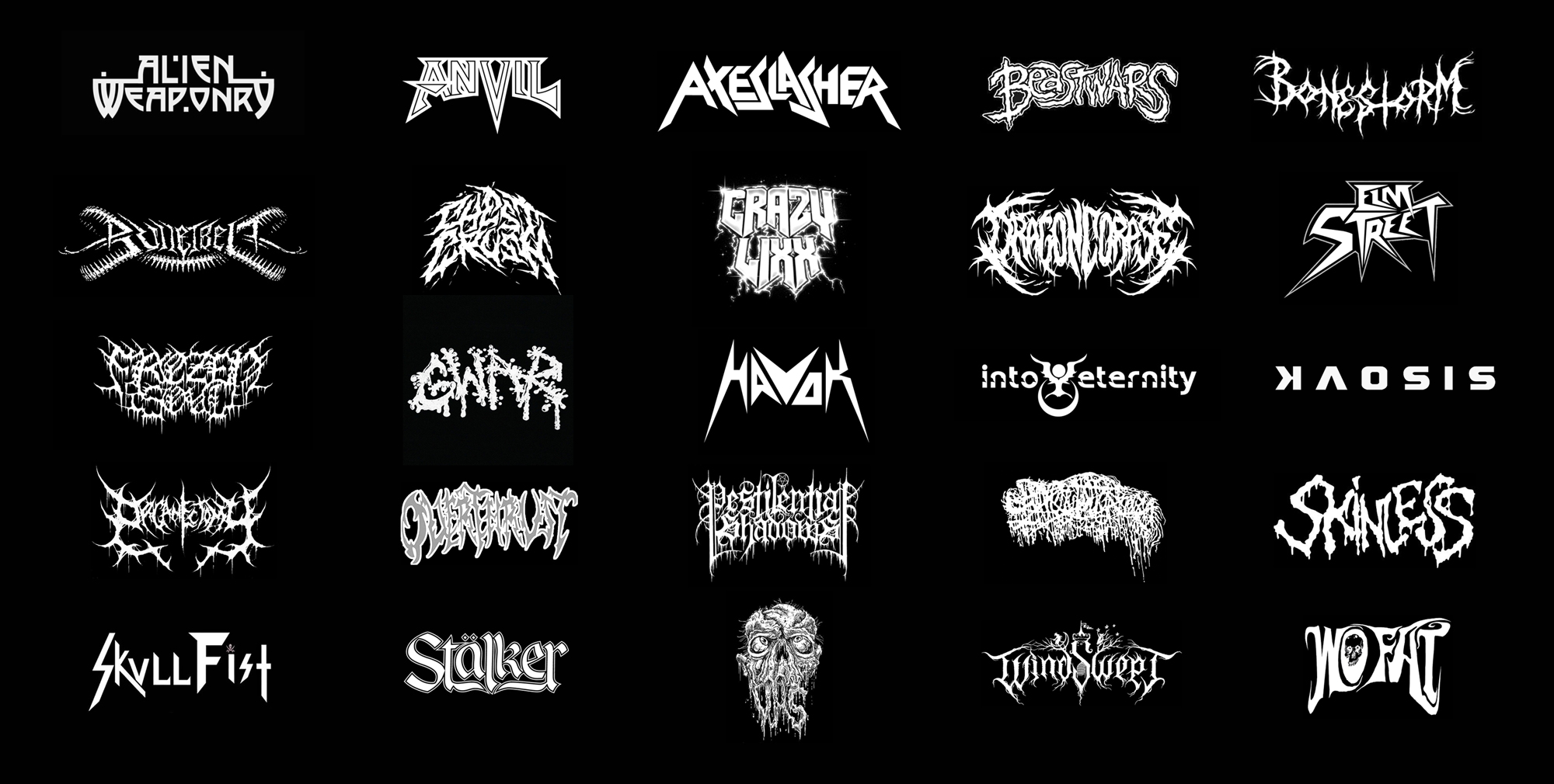 Soundtrack featuring Alien Weaponry, Anvil, Axeslasher, Bulletbelt, GWAR, Havok, Skinless, Skull Fist, and more
